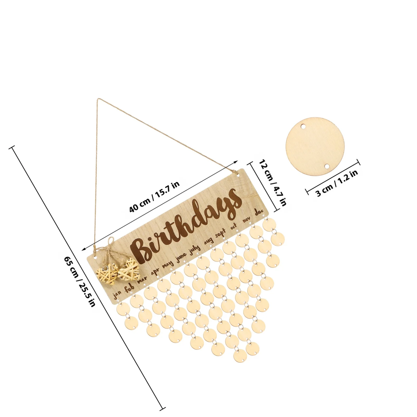 لوحة خشبية لتذكير عيد الميلاد مع أقراص قابلة للتبديل، أفضل هدية لذكرى الزفاف وعيد الحب وعيد الأم #3