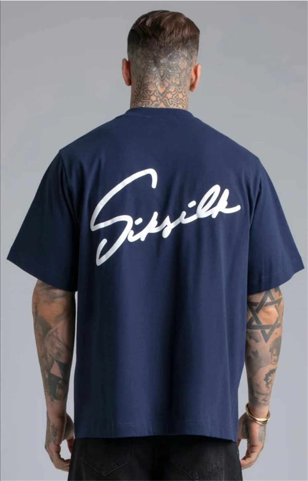 2026 SIKSILK T-shirt Summer Men's Athleisure Workout short sleeve T-shirt High Quality cotton Men T-shirt Gym Sport Shirt Tops