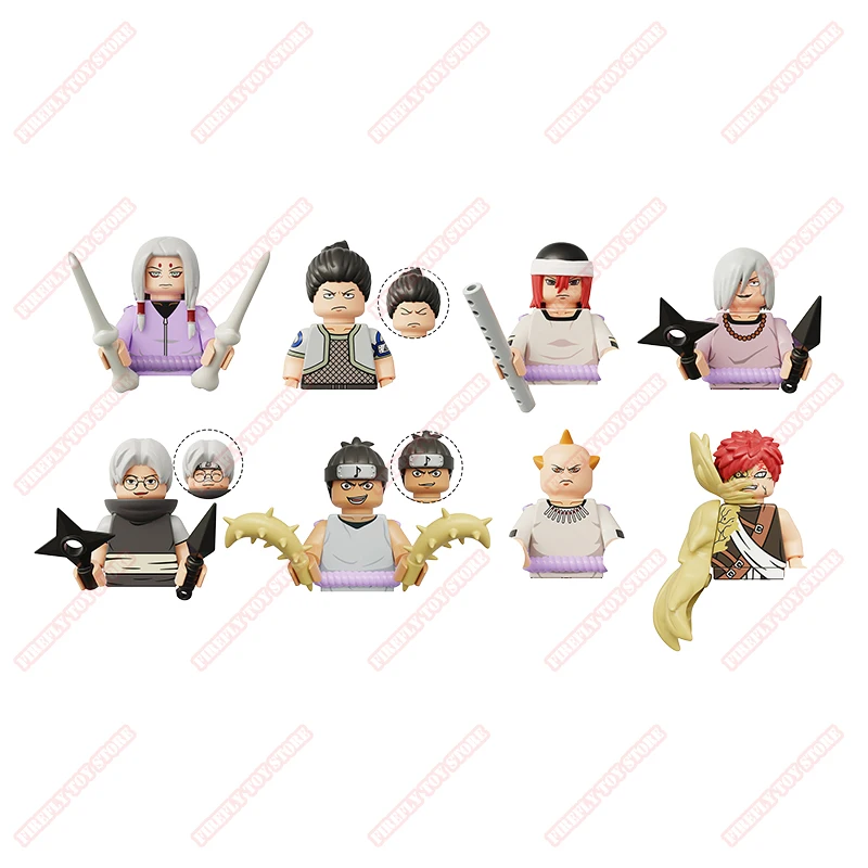 Naruto Animation Game Peripheral Toys Small Doll Kakashi Itachi Madara Minado Gaara Ino Anime Action Model Figures Collection