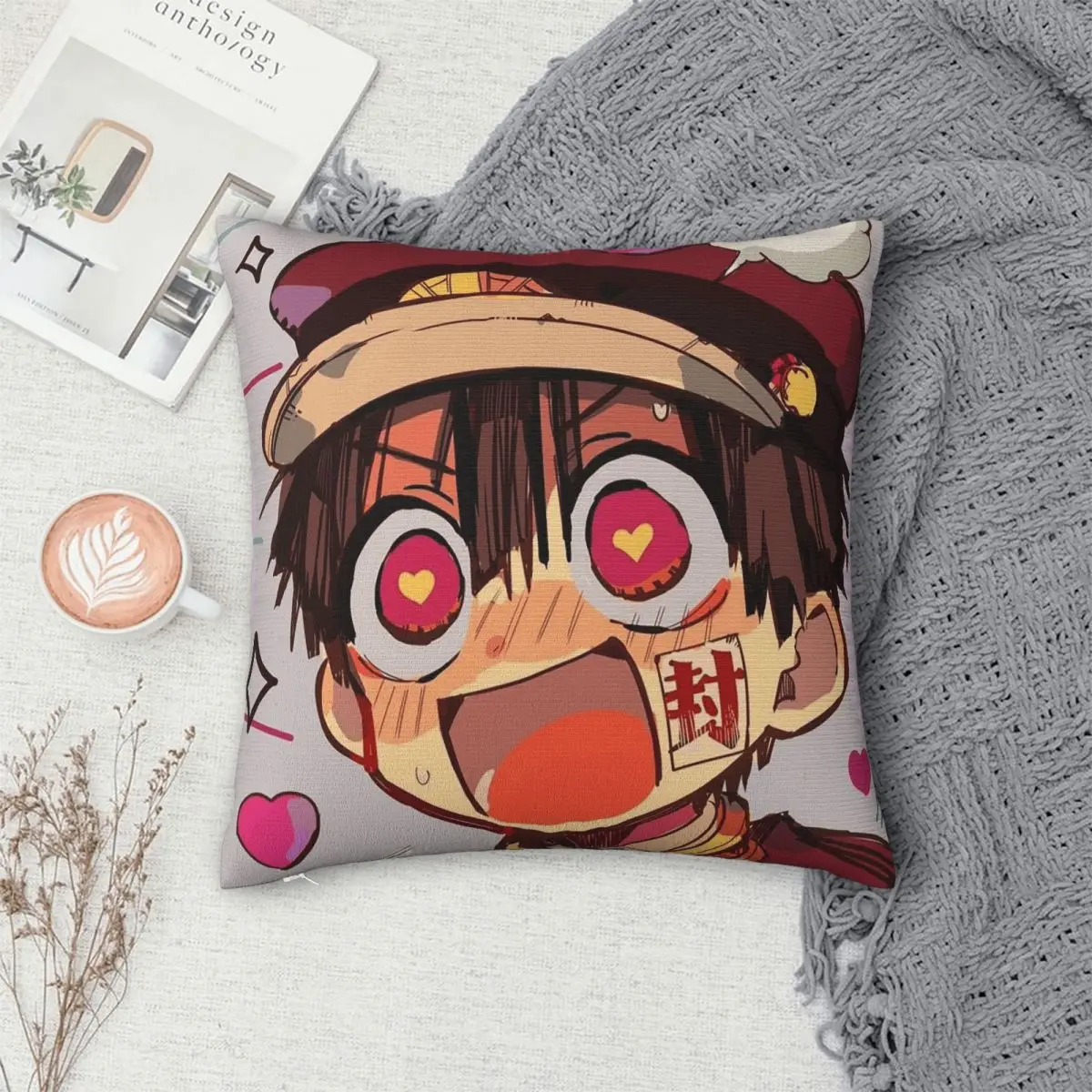 Anime Toilet Bound Hanako Kun Square Pillowcase Pillow Cover Cushion Zip Decorative Comfort Throw Pillow for Home Sofa