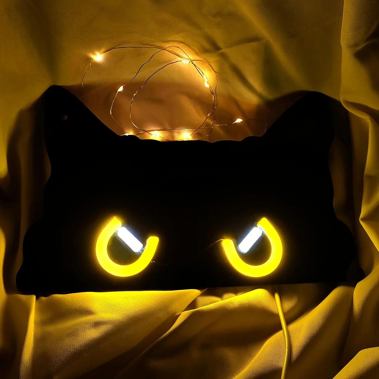 Zwarte kat neonbord, dimbare LED-wanddecoratie, USB-aangedreven nachtlampje voor slaapkamer, slaapzaal, woondecoratie