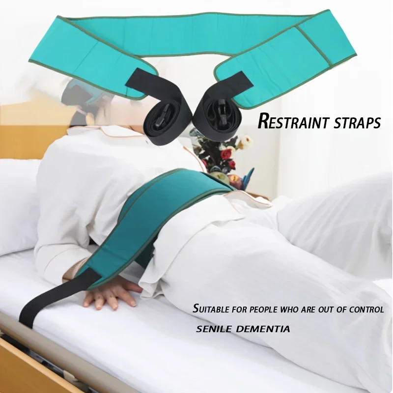 Adjustable Bed Restraint Strap Fall Prevention Wheelchair Belt Fall Straps Restraint Harness Safety Belt for Elderly Care