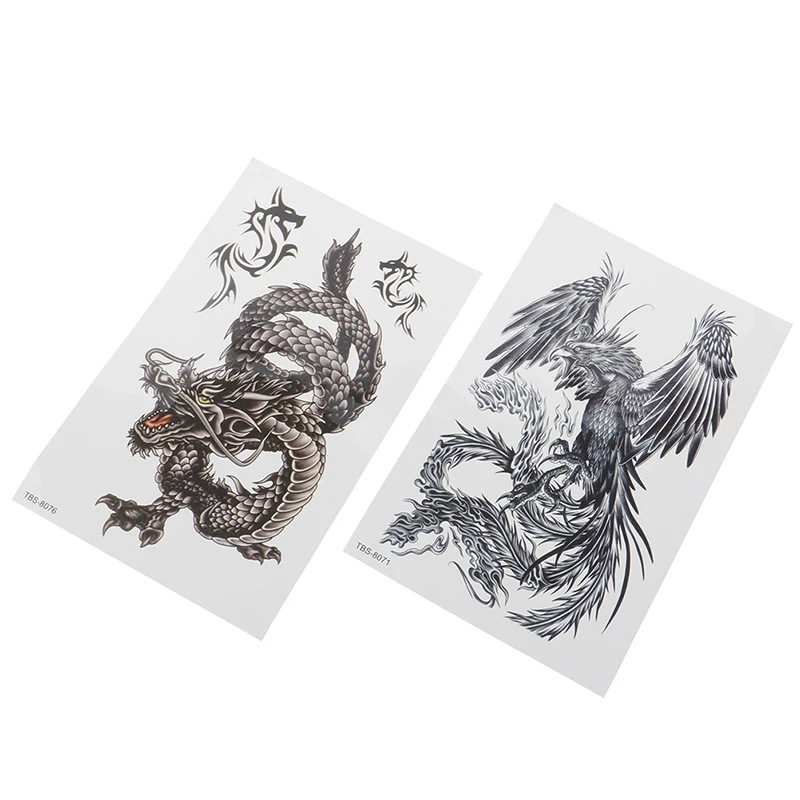 Waterdichte Tijdelijke Stickertattoo Dragon Phoenix Body Arm Leg Art Sticker Cool