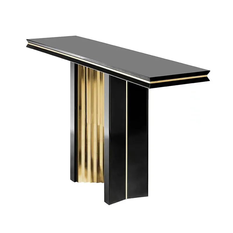 YJQ light luxury tempered glass entrance table modern art entrance table hotel case end view table