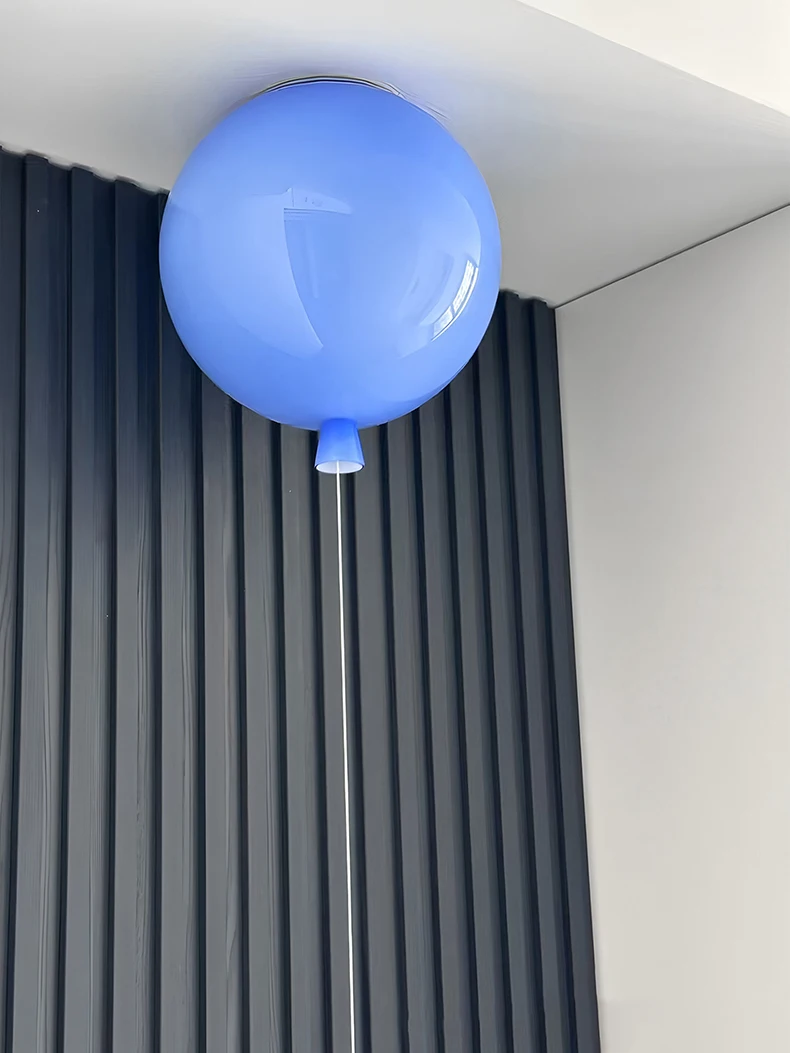 Yellow Blue White Red Glass Ceiling Light Balloon