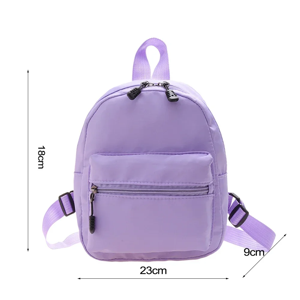Women Backpack Solid Color Preppy Style Backpack Student School Traveling High Capacity Handbags Nylon Material Knapsack