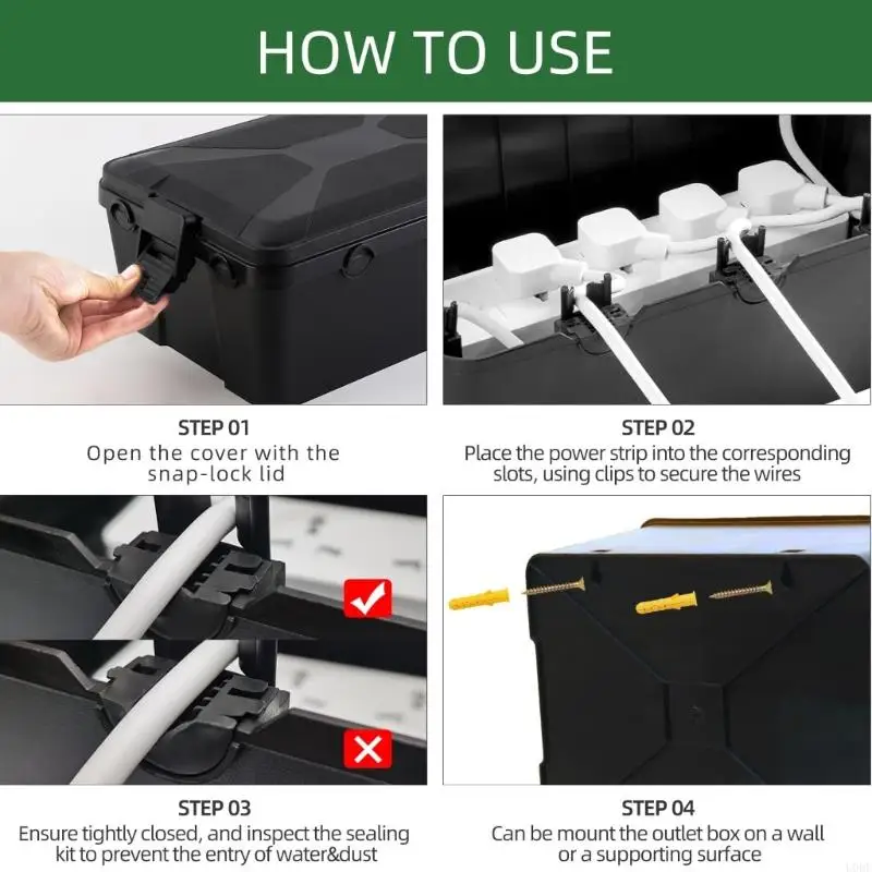 صندوق كهربائي خارجي مقاوم للماء بـ 7 منافذ لإضاءة حمام السباحة والحديقة يمكن تركيبه على الحائط #2