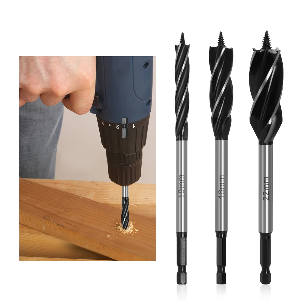 LAVIE 8 do 25mm drewna świder ślimakowy bity cztery frezy wiertnicze do obróbki drewna DB03020A