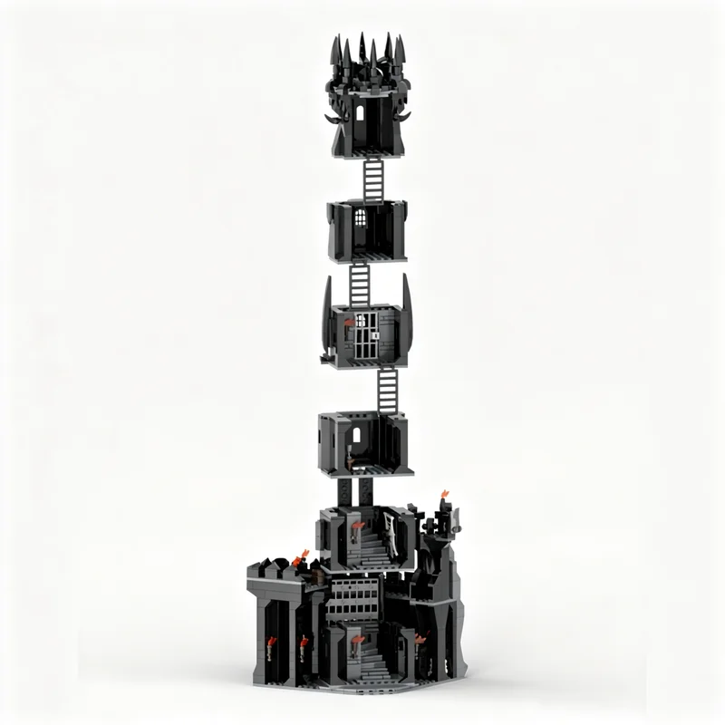 1121pcs MOC Cirith Ungol Hobbit Lord Rings The Model Building Blocks DIY Gift Creative Collectible Display Decor Premium Adult