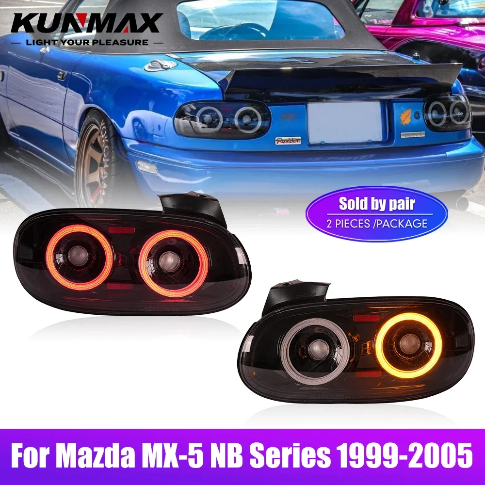 

Pair Of LED Tail Lights For Mazda MX-5 NB Series 1999-05 Reverse Brake Turning Signal Car Rear Tail Light Assembly Plug And Play