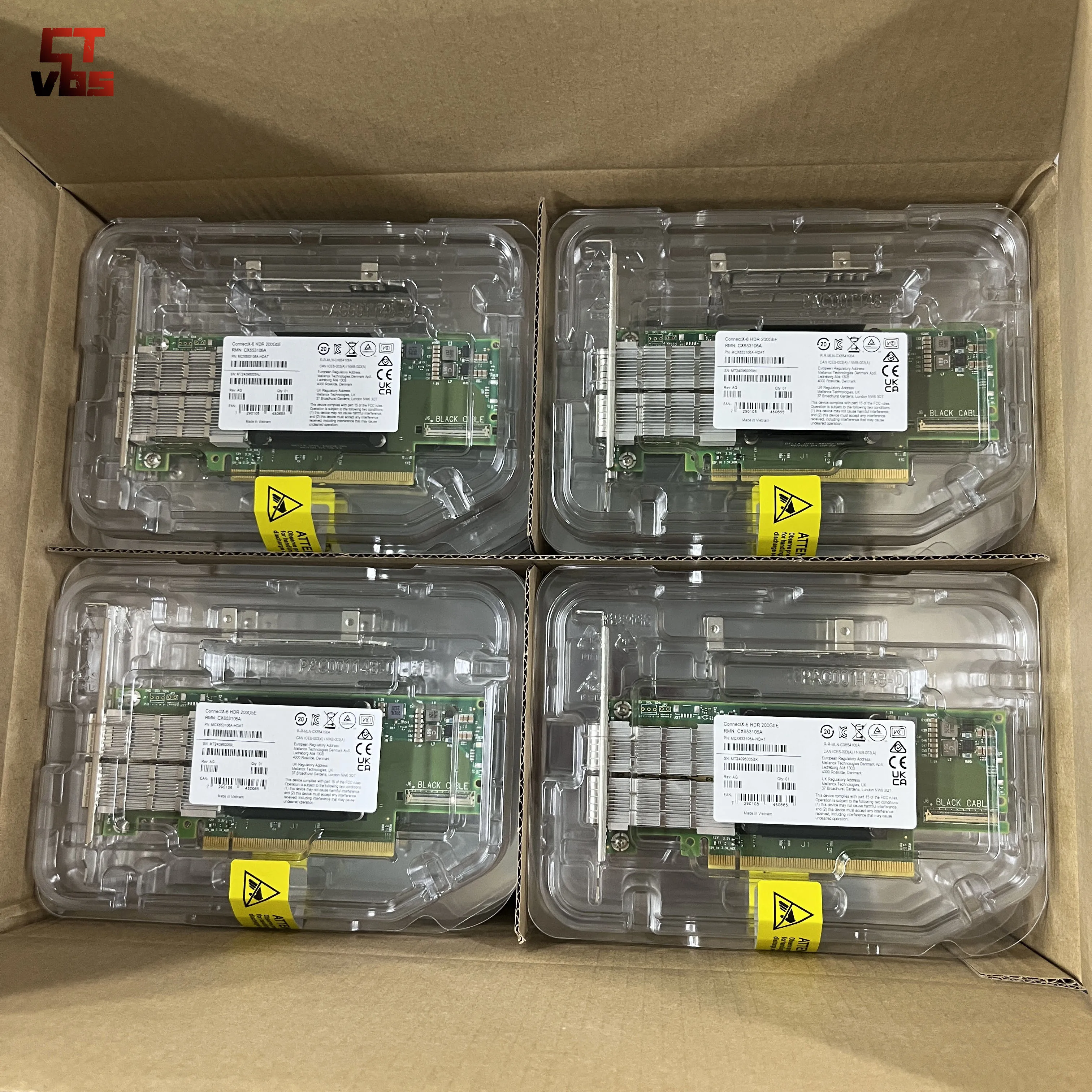 

Адаптер Mellanox ConnectX-6 MCX653106A-HDAT 200G VPI, HDR IB и 200GbE, двухпортовый QSFP56, PCIe4 PCIe3.0 x 16, оба кронштейны