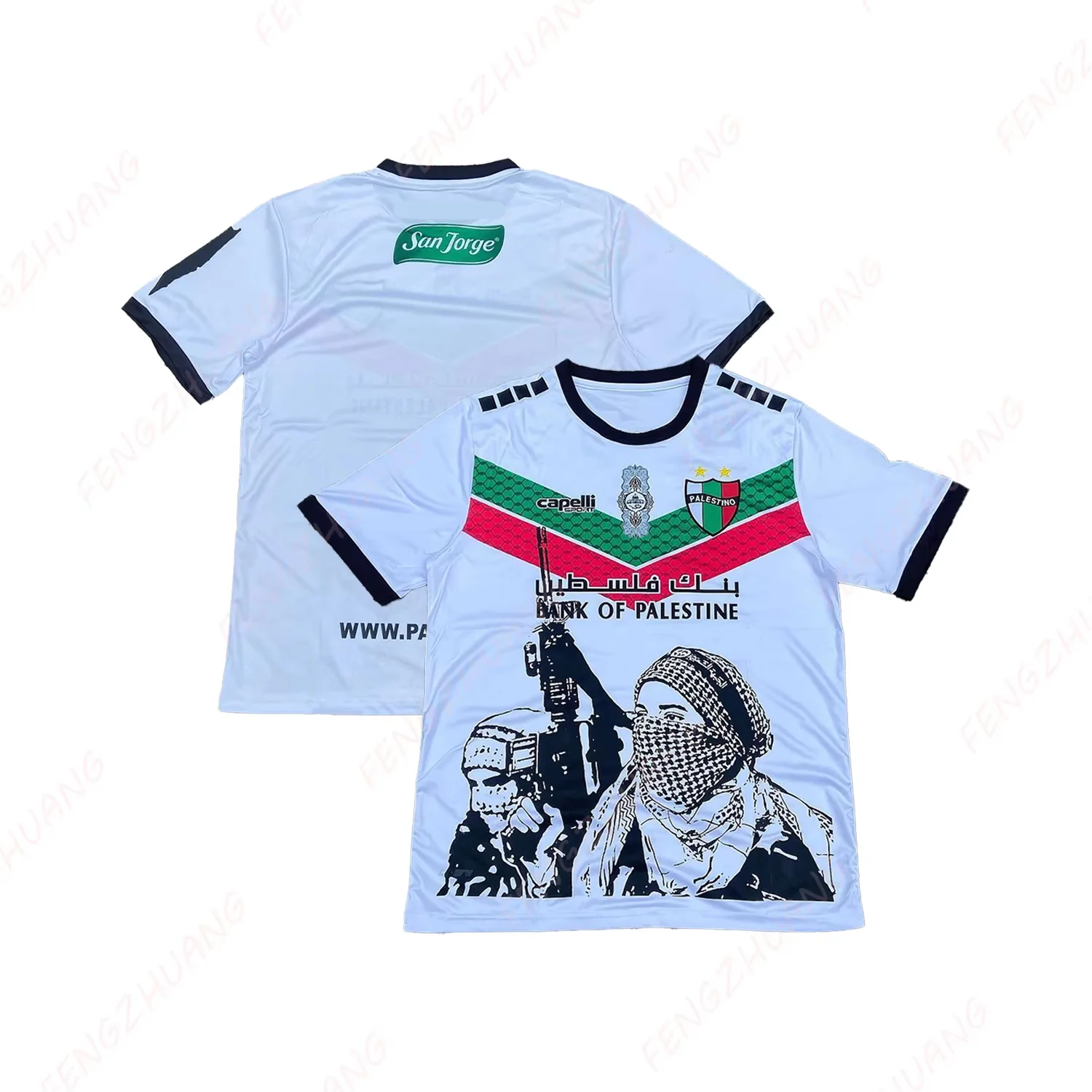 

Palestino 24_25 édition spéciale maillot extérieur absorbant la sueur séchage rapide maillot de football été classique décontrac