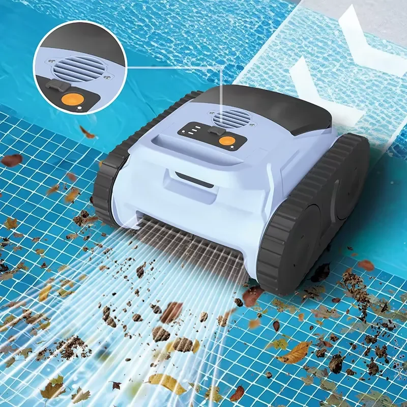 STROVAN Cordless Swimming Pool Robot Automatic Climbing Wall Robotic Smart Underwater Pool Cleaner Eco-Friendly Strong