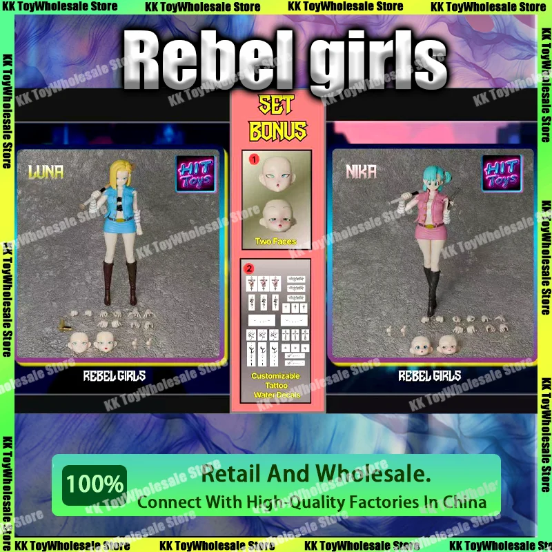 New Rebel Girl 1 Hot Hit Toys Wave Avenging Angel Luna Nika 1/12 Anime Action Figure Model Collection Gifts Toys Customized