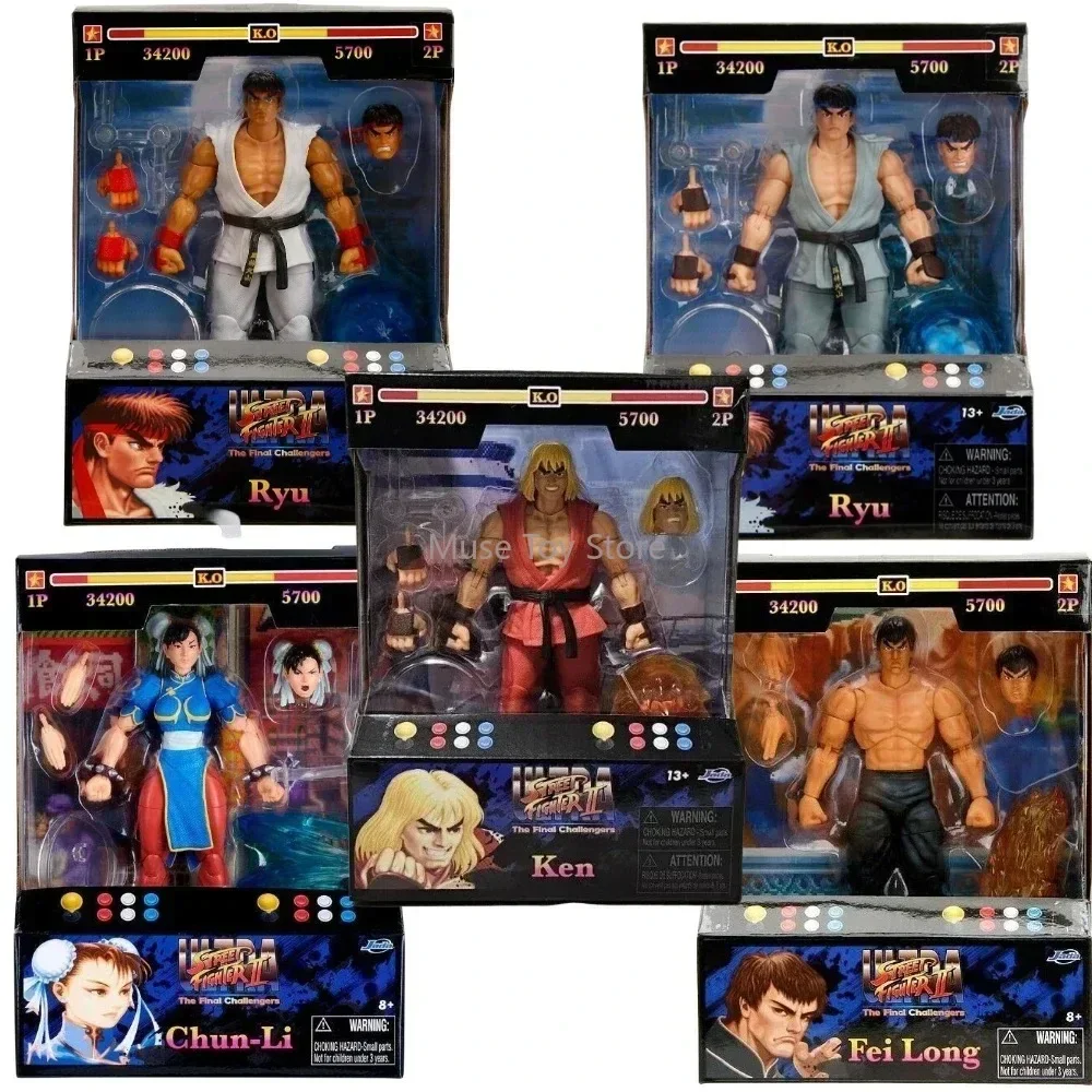 ในสต็อก Jada ของเล่น Ultra Street Fighter II M.Bison Dhalsim รุนแรง Ken RYU Chun Li 6 "นิ้ว Action Figure ของเล่นสะสมของขวัญ