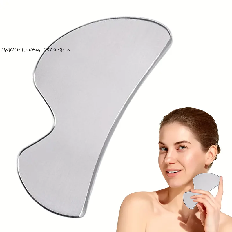 1PCS Stainless Steel Gua Sha Scraper Massager For Face Neck Body Guasha Massage Tool Facial Skin Care Guasha Board Face Massager