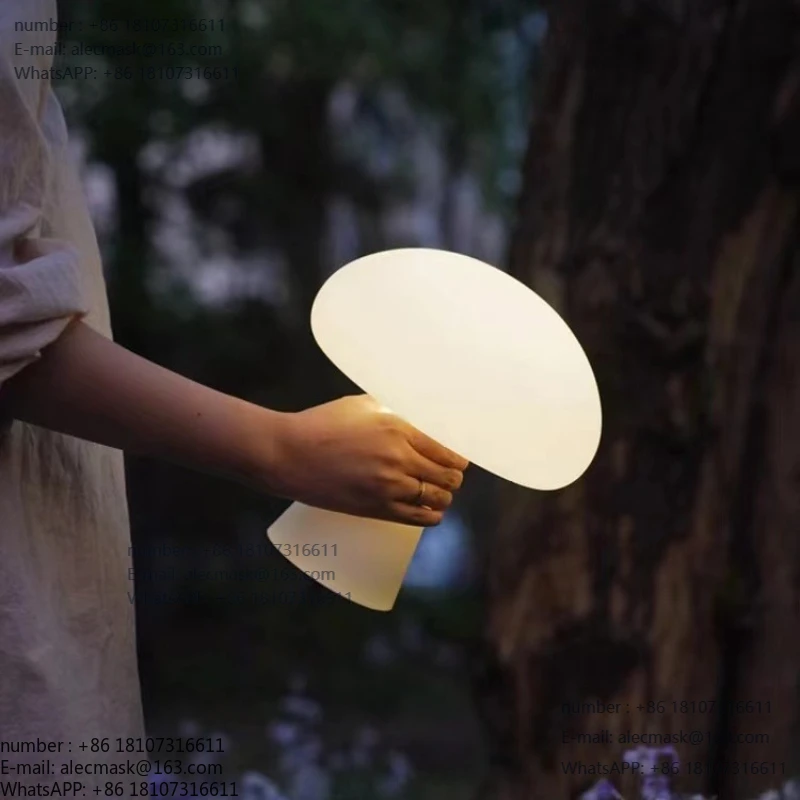 

Cream style mushroom table charging dimming living room study bedroom bedside decoration night