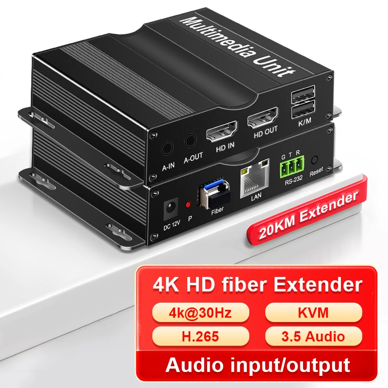 4K HD matrix 250M  Fiber Optic Extender Support Many to Many 1 to Many Mny to 1IP network switch 250M HDMI Matrix KVM Extende