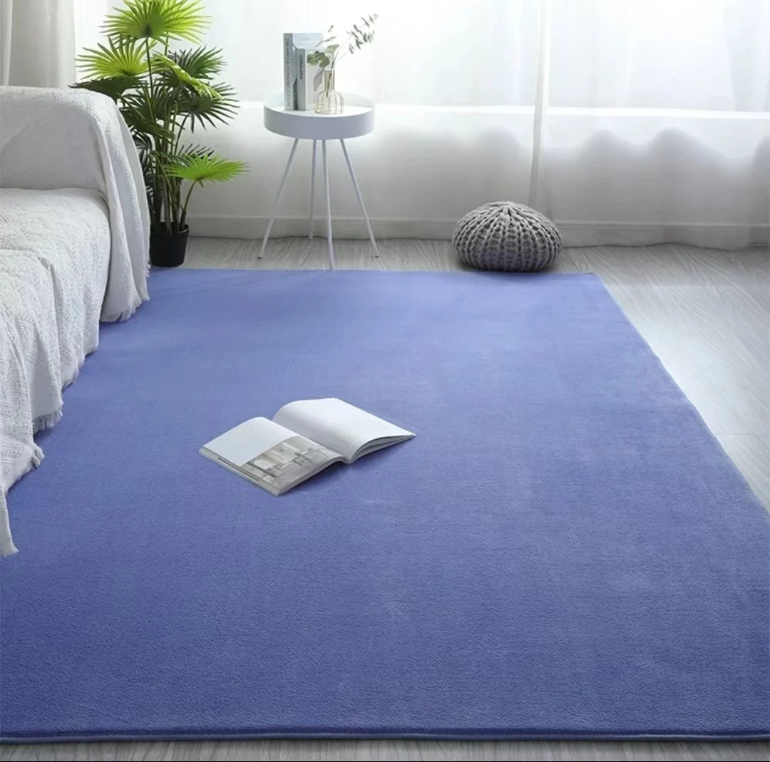 VIKAMA Soft Cozy Japanese Coral Pile Short Pile Carpet Living Room Bedroom Children Play Reading Non-slip Floor Mat