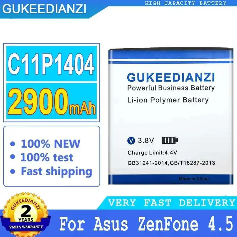 

Premium Replacement 2900Mah For Asus Zenfone 4.5 Zenfone4.5 A450CG C11P1404 Square Version High Performance Mobile Phone Battery