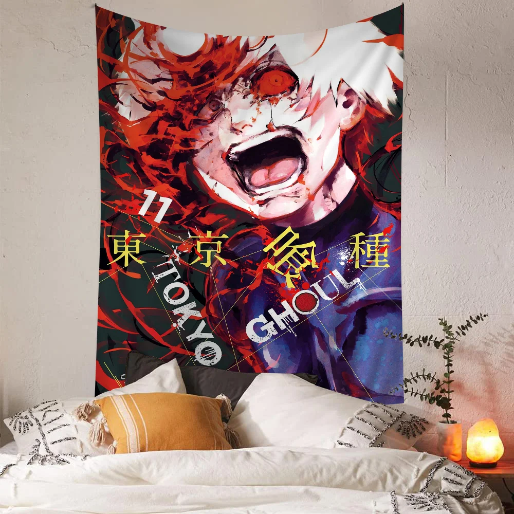 Anime Tokyo Ghoul Hanging Bohemian Tapestry Cheap Hippie Wall Hanging Bohemian Wall Tapestries Mandala Wall Hanging Home Decor