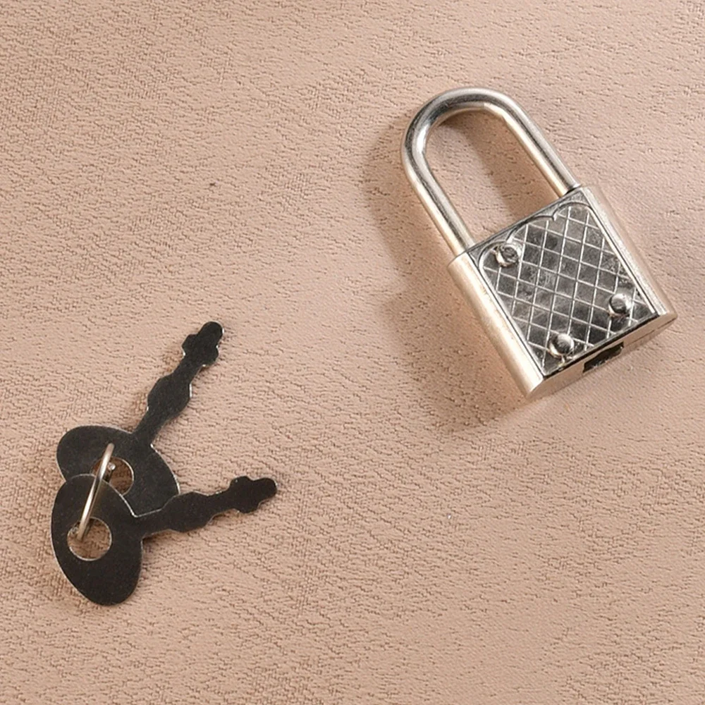 5Pc Small Luggage Box Lock with Keys Metal Mini Retro Padlock for Notebook Diary Zinc Alloy Suitcase Locker Hardware Set 32*17mm