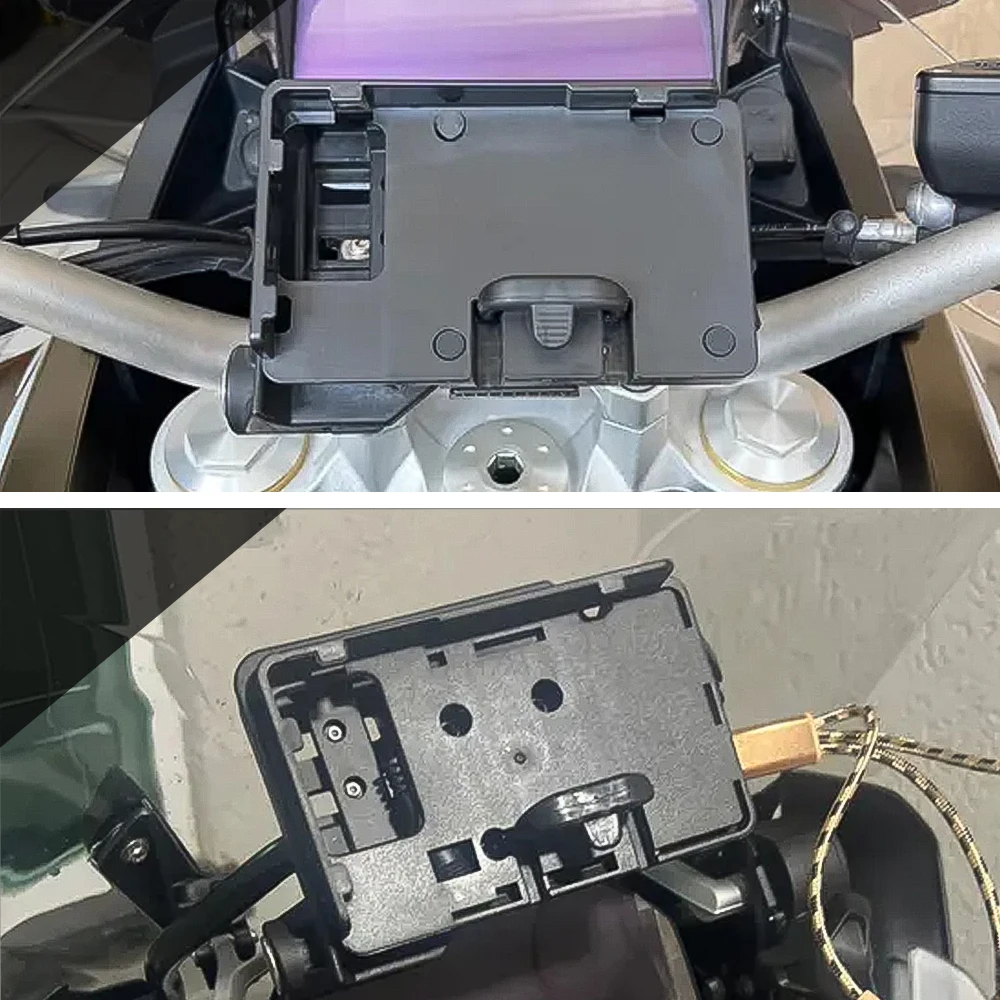 ل BMW F700GS F800GS F900XR F900R S1000XR R1200RS S 1000 XR دراجة نارية شاحن لاسلكي USB الملاحة حامل هاتف المحمول 12 مللي متر