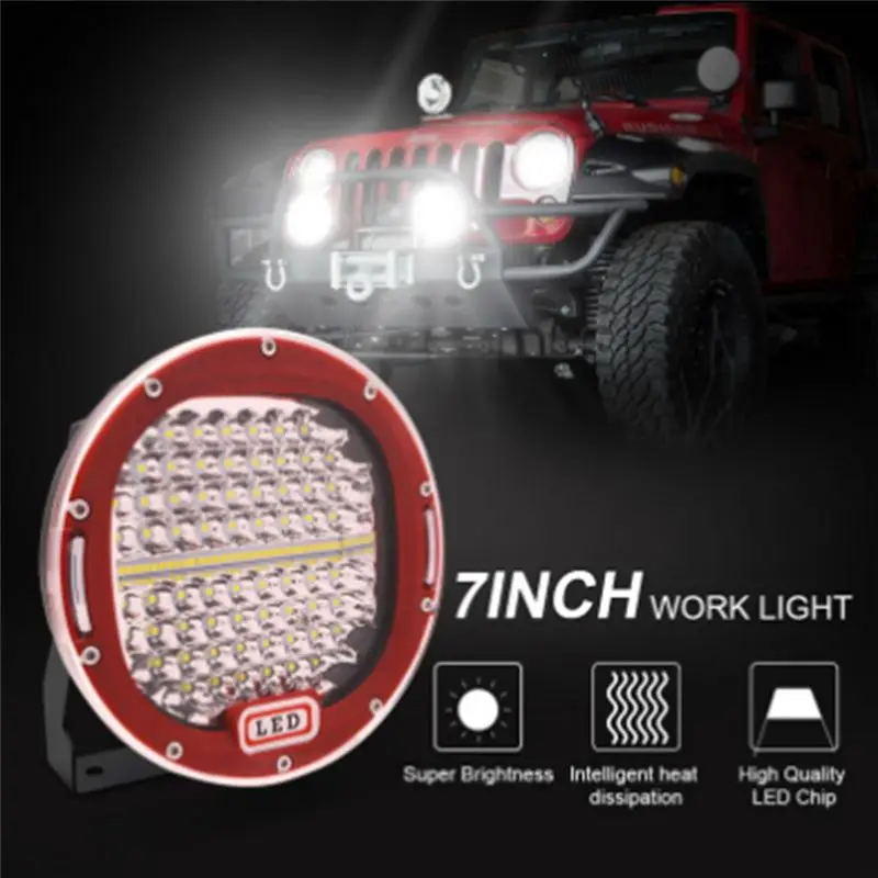 A04E-4X4 4WD Spot LED Roof Work Light For Ford Jeep Hummer Defender Volvo Lorry 7Inch IP68 Offroad SUV Pickup Truck