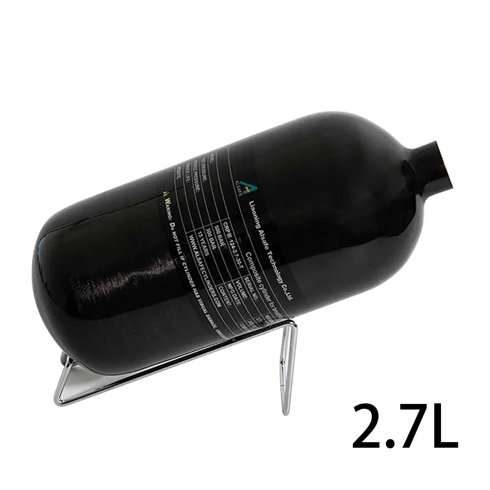 TUXING 4500Psi 300Bar 2.7L Carbon Fiber Cylinder HPA Air Bottle Mini Scuba Diving Tank for Firefighting Diving M18*1.5