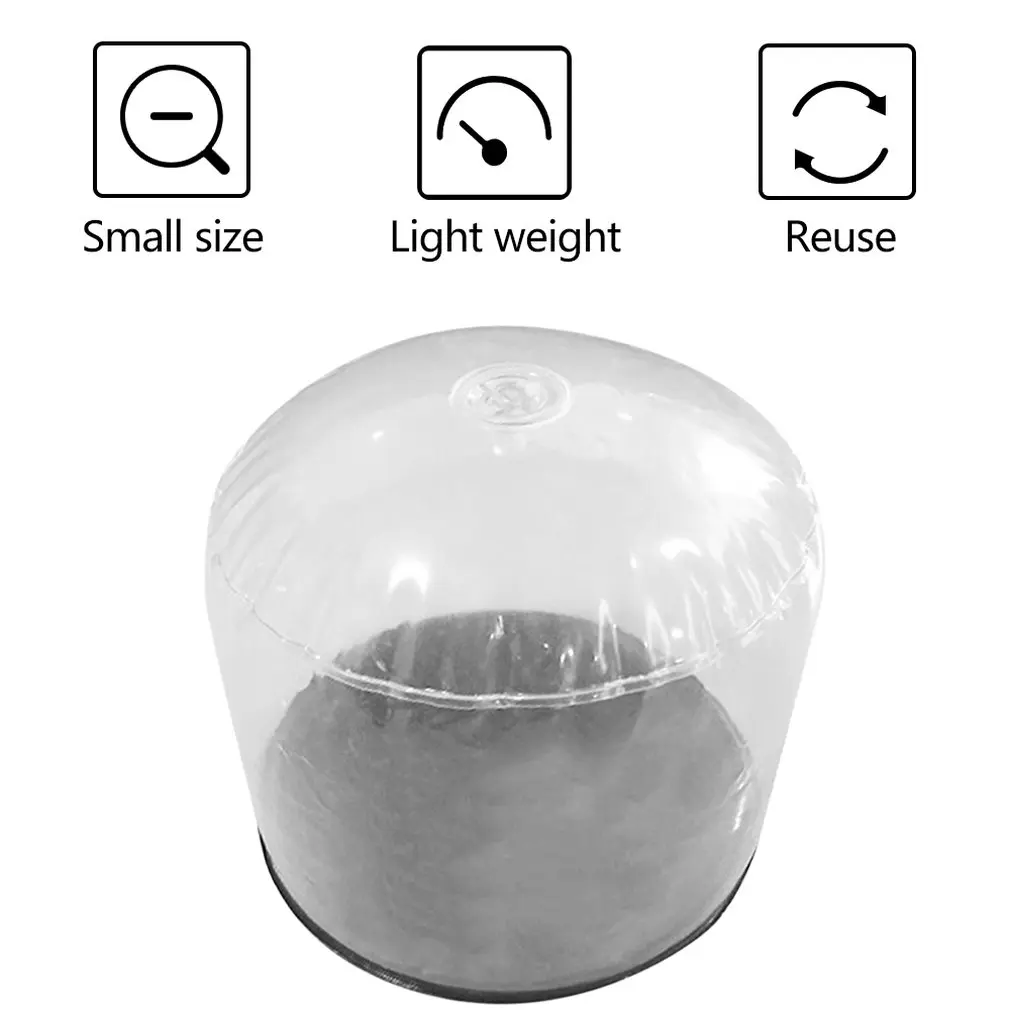 17x15cm nova inflação de ar inflável pvc transparente chapéu titular suporte boné suporte suporte suporte para abrir exibição titular do tampão