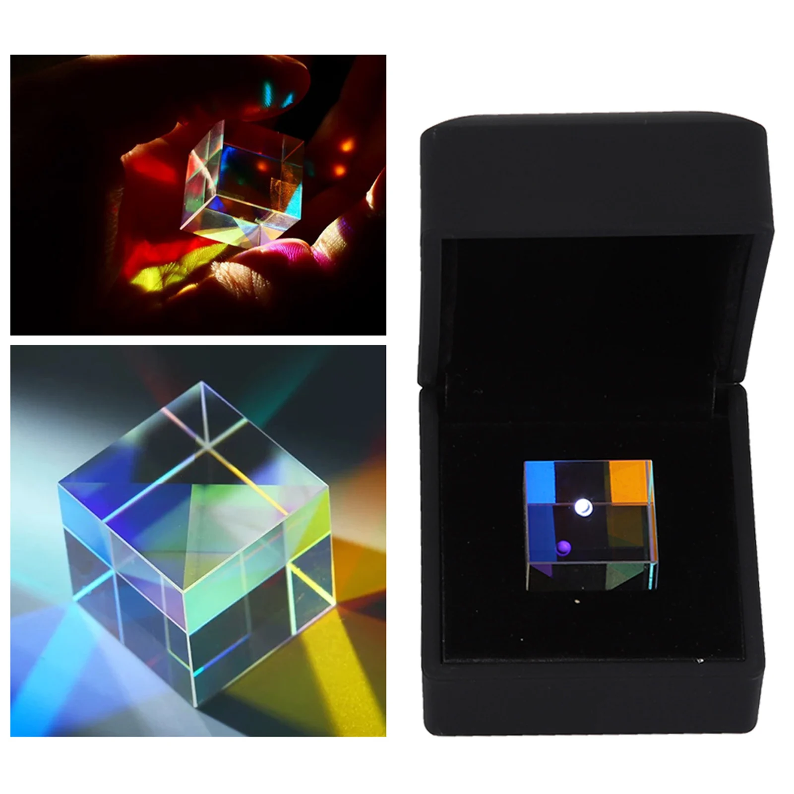 

Cube Optical Glass Prism 23*23*23mm SiX Sided Bright Light Combine Cube Prism Stained Glass Prism Prism Optical Glass Prism