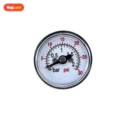 Kegland 0-30psi / 0-2 Bar Mini Gauge 8mm (5/16) Male Duotight Suit KL29438 Homebrew Beer Brewing Accessary