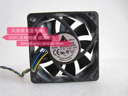 

Free shipping original AFB0612VHC 6cm 6013 12V0.36A CPU high airflow cooling fan
