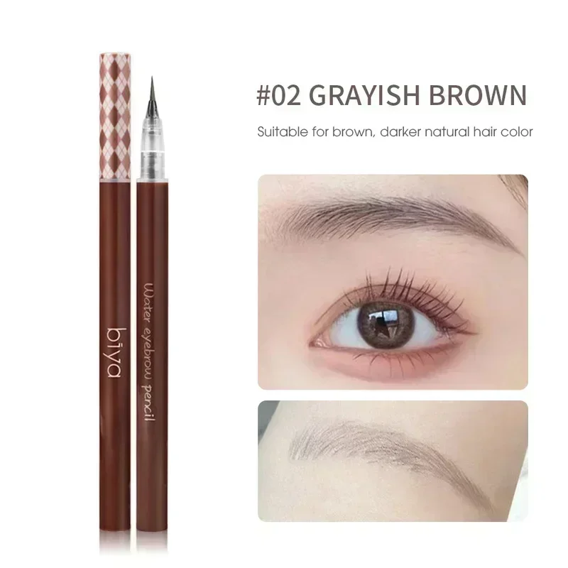 Lápis de sobrancelha líquido impermeável 0.01mm ultra fino suor-prova eeyeliner natural deitado silkworm caneta duradoura maquiagem olho cosméticos