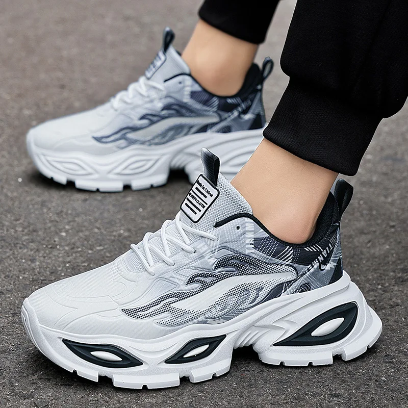 Men's Breathable Mesh Racing Sneakers Flat Low-Top Casual Motorsport Shoes Lightweight Racecore Trainers for Daily Comfort