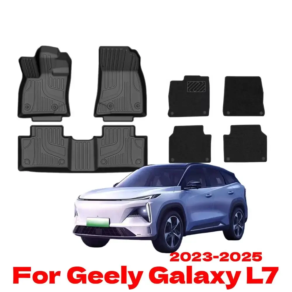 

For Geely Galaxy L7 2025 2024 2023 Custom TPE Floor Mats Auto Interior Duty Waterproof Non-slip Carpets Protector Foot Tools