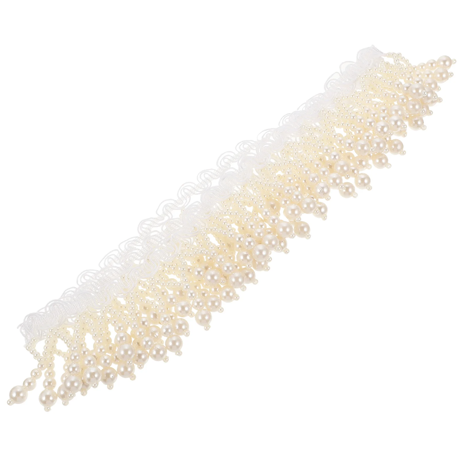 

Pearl Tassel Trim Decorative Elegant Rhinestone Lace Fringe Wedding Crafts Clothes Decor 100Cm Longlasting Diy Handicraft Skirt
