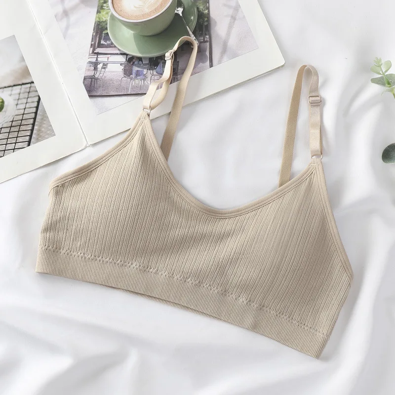 Nahtloses Tube-Top für Damen, Push-Up-BH, herausnehmbare Polster, geripptes Bralette, verstellbare Träger, weiche, dehnbare Unterwäsche ohne Bügel, sexy Dessous – Detail 4