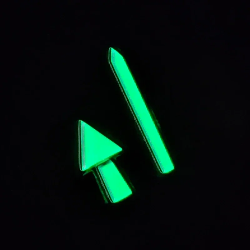 Lancette dell'orologio in argento C3 Puntatore super luminoso verde Parti accessorie di ricambio adatte per movimento giapponese NH35 4R35 4R36 7S