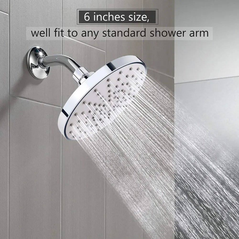 8Inch Spray Rain Shower Head Faucet High Pressure Hand Held Shower Head ABS Bathroom Accessories Ultra-Thin Large Rainfall Heads