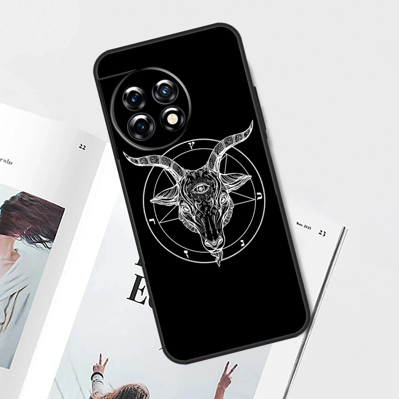 Goat Head Satan Case For OnePlus 12 11 9 10 Pro 8T 9R 10T 10R 12R OnePlus Nord 2 2T N20 N10 CE 3 Lite Cover