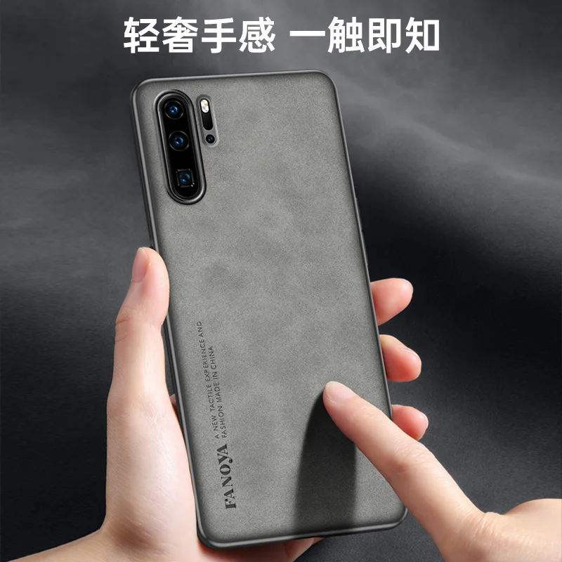 For Huawei P30 Pro VOG-L29 VOG-L09 Case PU Leather Surface Hard PC Back Cover Shockproof Phone Case for Huawei P30 Pro P30Pro