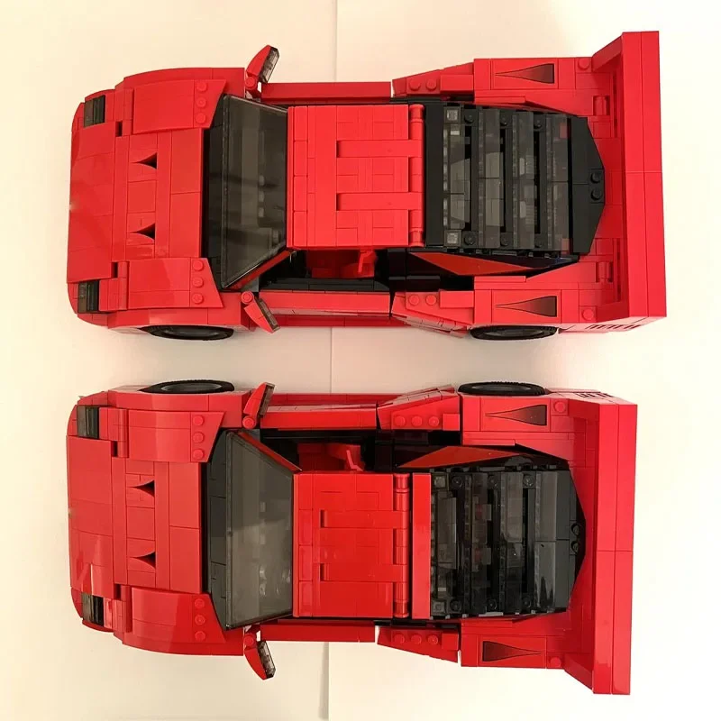 Modelo de bloques de construcción de supercoche F40 para niños, juguete de regalo de cumpleaños personalizado, aniversario de MOC-49743, 1192 piezas