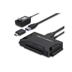 SATA/IDE to USB 3.0 Adapter, Hard Drive Reader for Universal 2.5 3.5-Inch IDE and SATA External HDD/SSD, Hard Drive Adapter