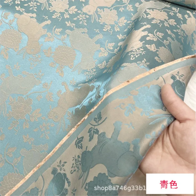30 momme silk jacquard satin Sambo fabric Chinese Hanfu cheongsam dress