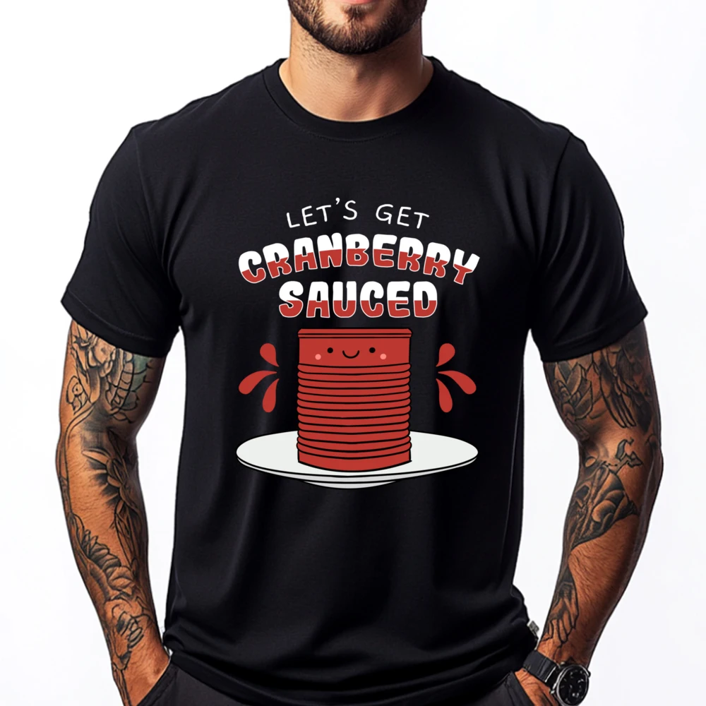

Canned Cranberry For Thanksgivinglet S Get Cranberry Sauced Pink Graphic Tees Natural Halloween Loose