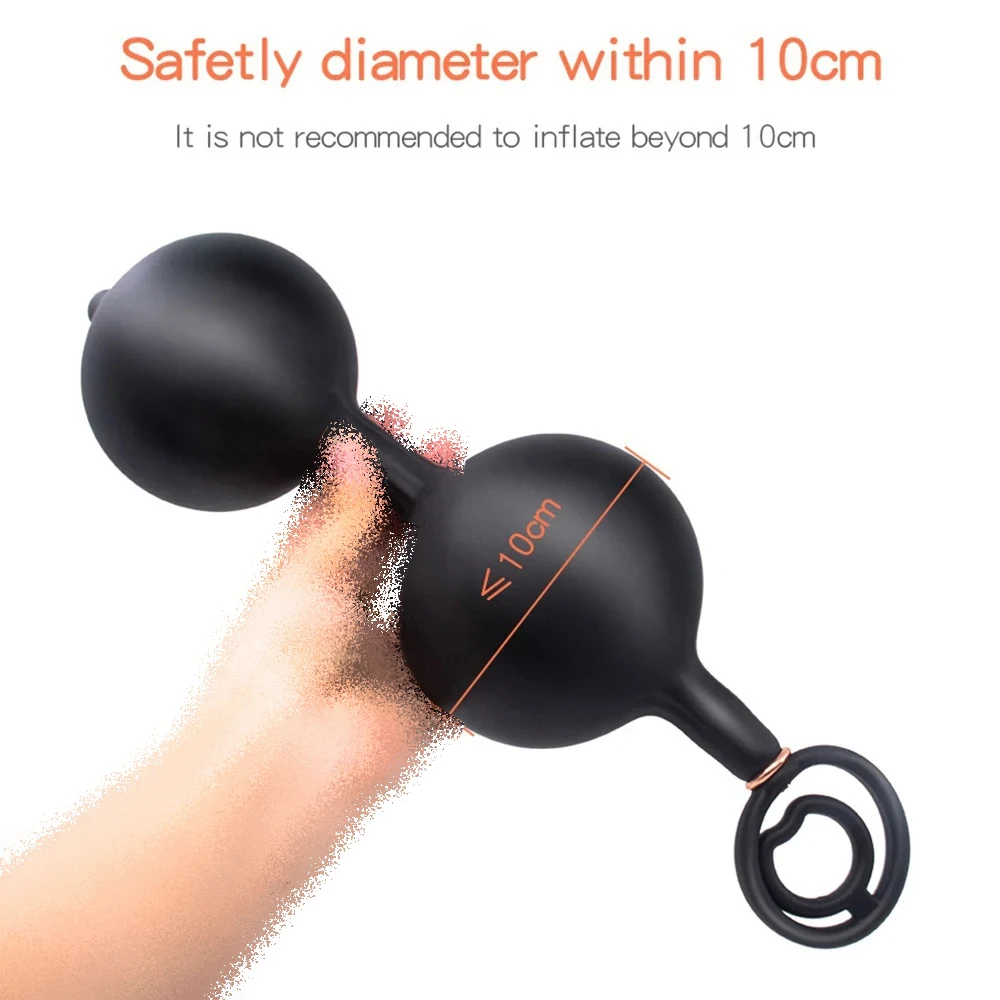 Inflatable Anal Butt Plug Removable Anus Dilator Expander Dildo for Unisex Gay Sex Game Prostate Massager