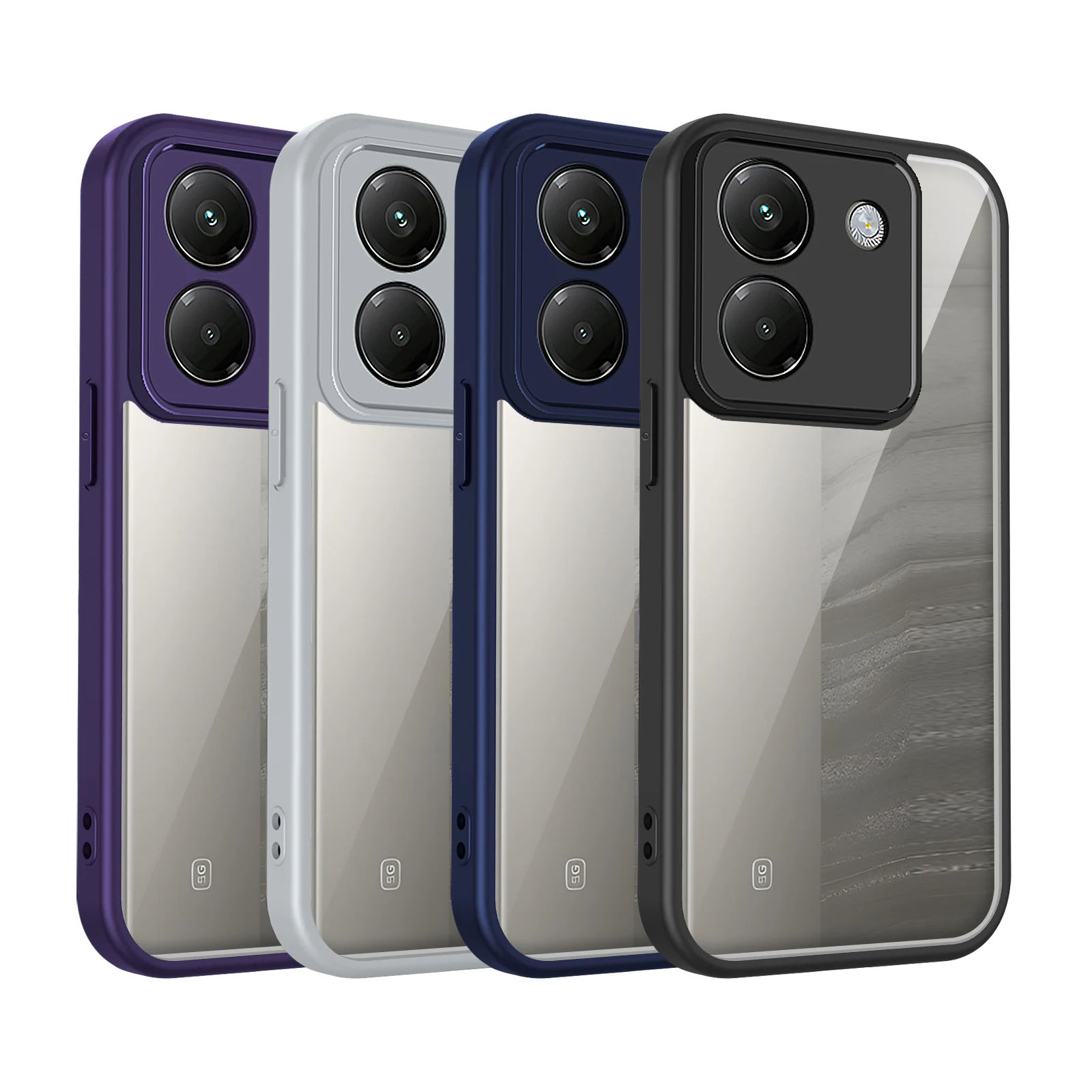 Für Xiaomi Poco M7 Pro 5G Fall Air Kissen Silikon TPU Stoßstange Klar Matte Zurück Abdeckung Harte Telefon Fall für Xiaomi Poco M7 Pro 5G