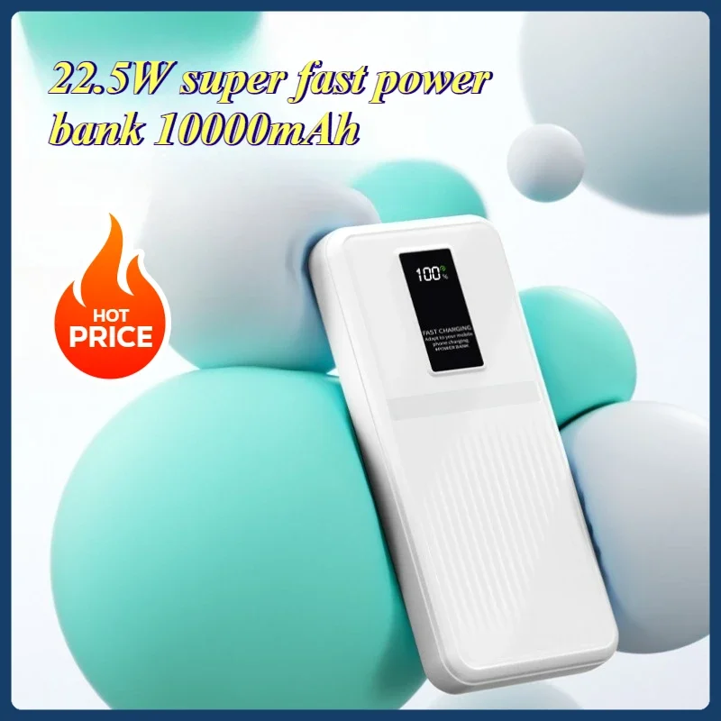 

22.5W Super Fast Power Bank 10000mAh Self-contained Cable Light and Thin Mobile Power Supply