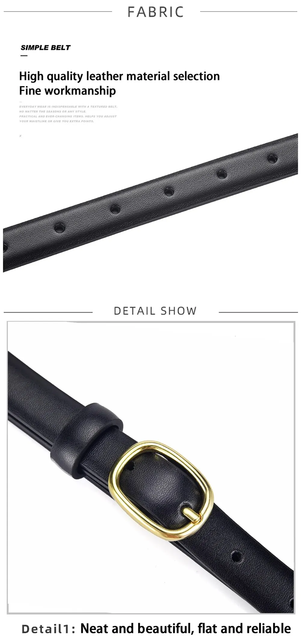 Damen Gürtel Trend Gold Schnalle Gürtel Mode lässig vielseitige dünne Gürtel weichen Pu Leder Gürtel Jeans Gürtel Geschenk für Mutter Freundin – Detail 3